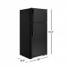 GE GTE18ETHBB 17.5 cu. ft. Top Freezer Refrigerator in Black, ENERGY STAR
